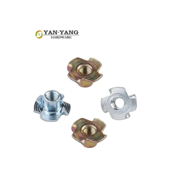 Porca de inserção de madeira de liga de zinco zincada para móveis Yanyang M10